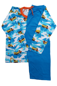 0350 Pijama Caminhão com Calça Azul 6